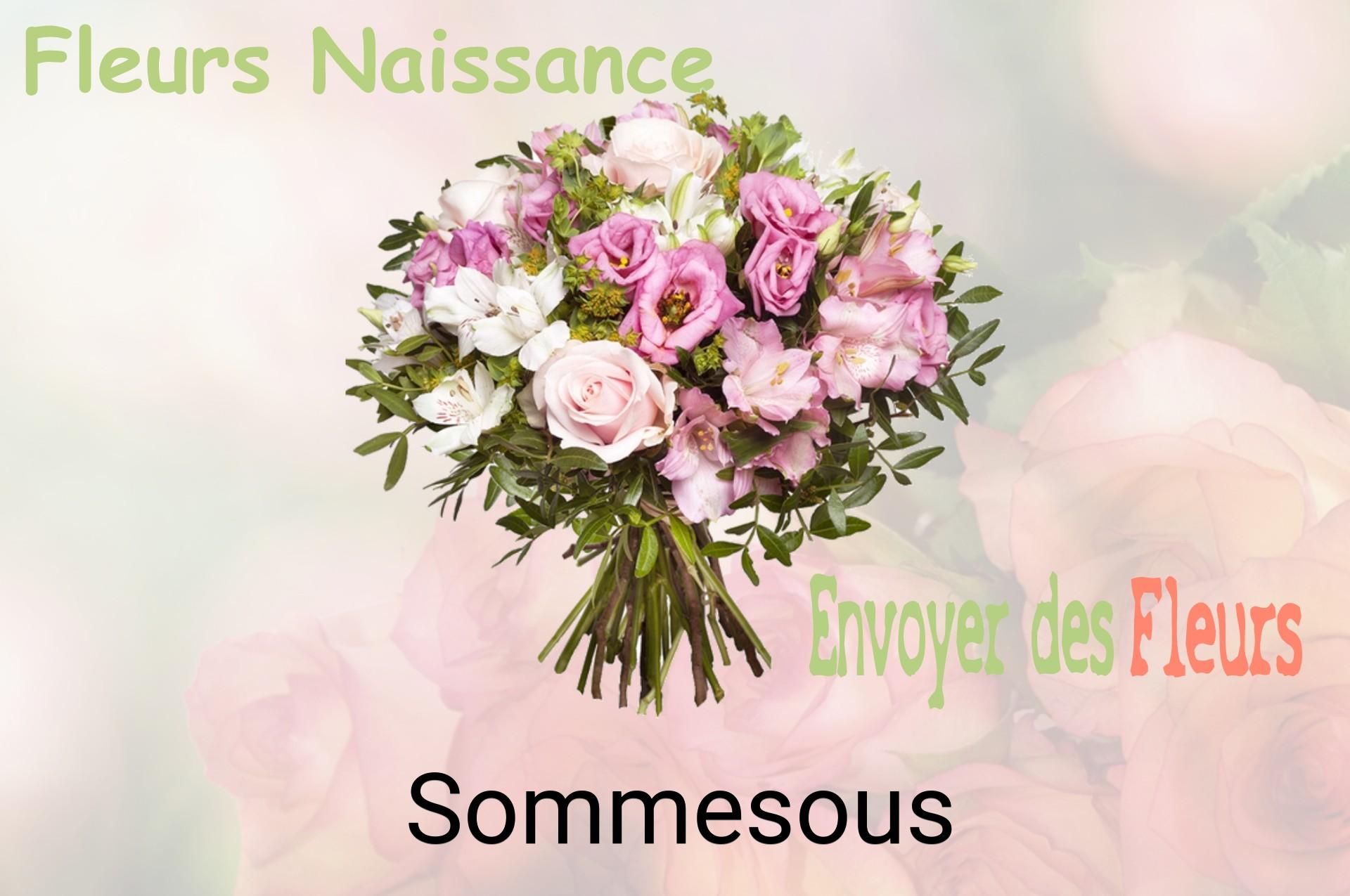 Bouquet de fleurs de naissance livré à Sommesous